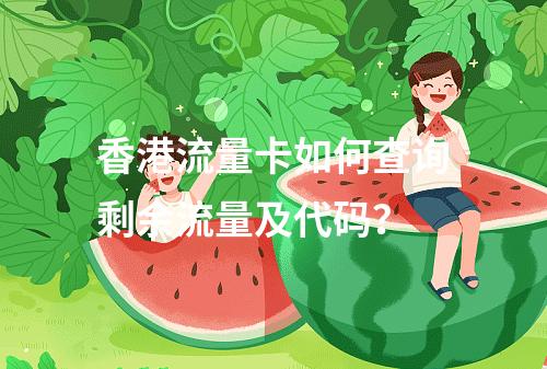 香港流量卡如何查询剩余流量及代码？