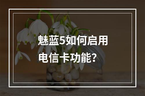 魅蓝5如何启用电信卡功能？