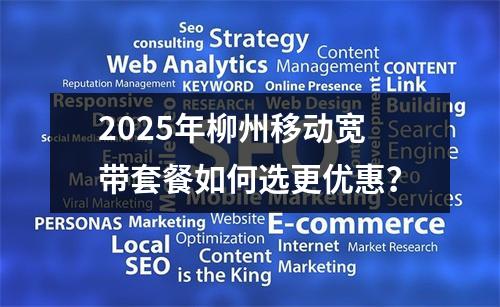 2025年柳州移动宽带套餐如何选更优惠？