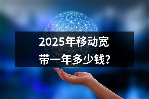2025年移动宽带一年多少钱？