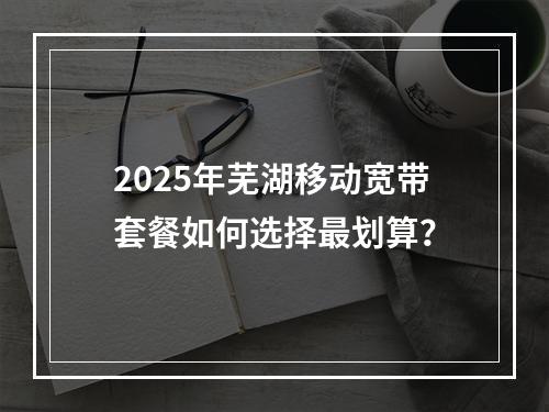 2025年芜湖移动宽带套餐如何选择最划算？