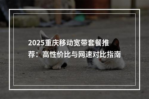 2025重庆移动宽带套餐推荐：高性价比与网速对比指南