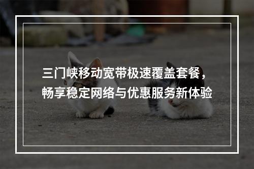 三门峡移动宽带极速覆盖套餐，畅享稳定网络与优惠服务新体验