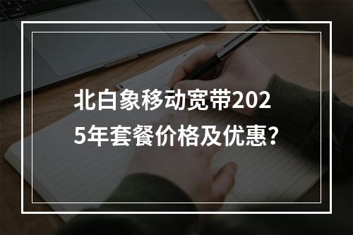 北白象移动宽带2025年套餐价格及优惠？