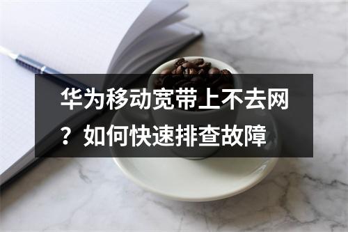 华为移动宽带上不去网？如何快速排查故障