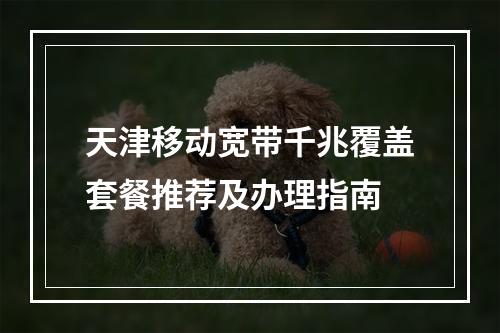 天津移动宽带千兆覆盖套餐推荐及办理指南