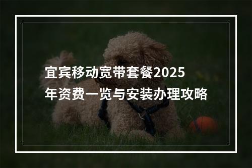 宜宾移动宽带套餐2025年资费一览与安装办理攻略