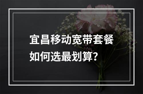 宜昌移动宽带套餐如何选最划算？