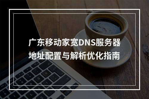 广东移动家宽DNS服务器地址配置与解析优化指南