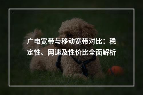 广电宽带与移动宽带对比：稳定性、网速及性价比全面解析