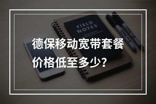 德保移动宽带套餐价格低至多少？