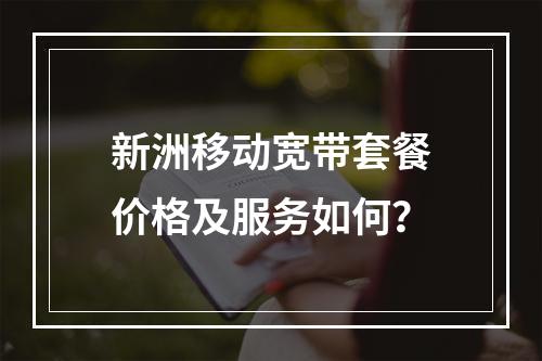 新洲移动宽带套餐价格及服务如何？