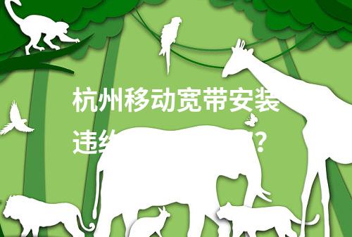 杭州移动宽带安装违约金如何收取？