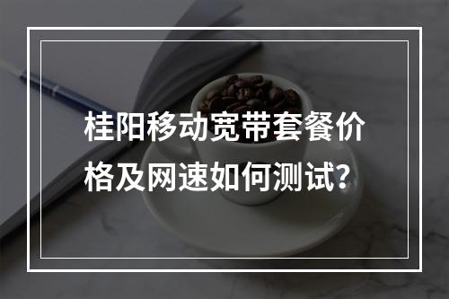 桂阳移动宽带套餐价格及网速如何测试？
