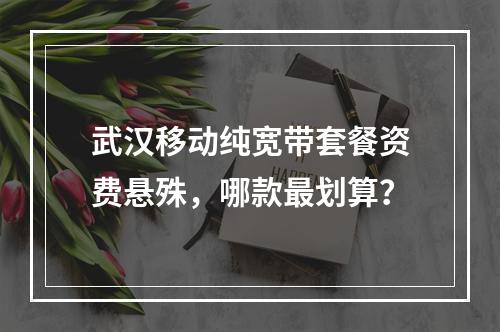 武汉移动纯宽带套餐资费悬殊，哪款最划算？