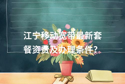 江宁移动宽带最新套餐资费及办理条件？