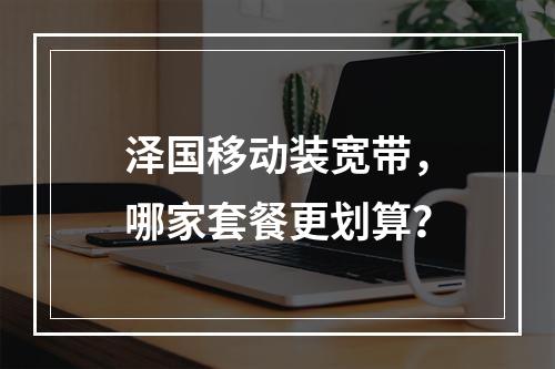 泽国移动装宽带，哪家套餐更划算？