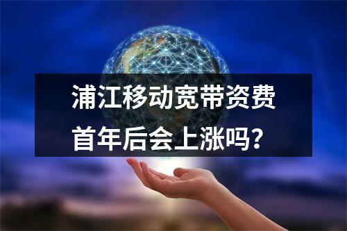 浦江移动宽带资费首年后会上涨吗？
