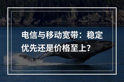 电信与移动宽带：稳定优先还是价格至上？