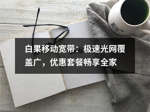 白果移动宽带：极速光网覆盖广，优惠套餐畅享全家