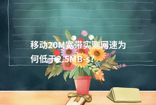 移动20M宽带实测网速为何低于2.5MB-s？