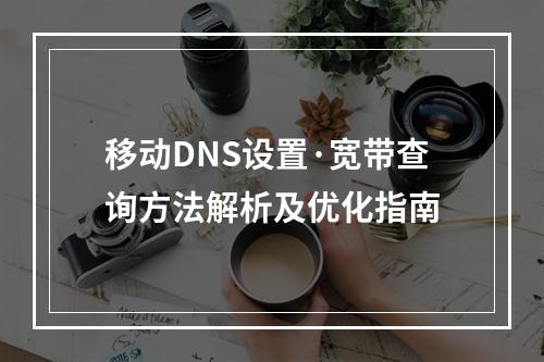 移动DNS设置·宽带查询方法解析及优化指南