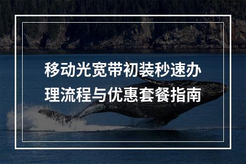 移动光宽带初装秒速办理流程与优惠套餐指南