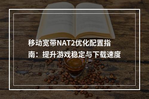 移动宽带NAT2优化配置指南：提升游戏稳定与下载速度