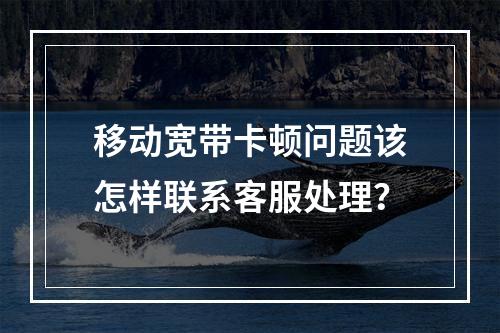 移动宽带卡顿问题该怎样联系客服处理？