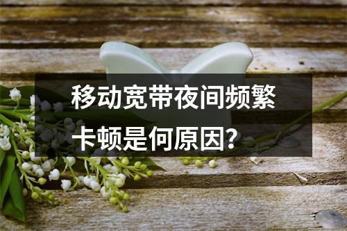 移动宽带夜间频繁卡顿是何原因？