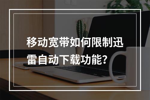 移动宽带如何限制迅雷自动下载功能？