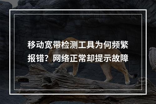 移动宽带检测工具为何频繁报错？网络正常却提示故障