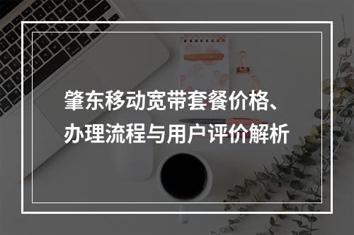 肇东移动宽带套餐价格、办理流程与用户评价解析