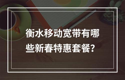 衡水移动宽带有哪些新春特惠套餐？