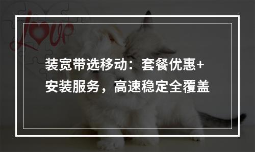 装宽带选移动：套餐优惠+安装服务，高速稳定全覆盖