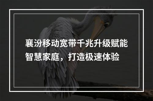 襄汾移动宽带千兆升级赋能智慧家庭，打造极速体验