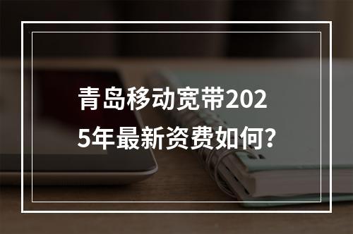 青岛移动宽带2025年最新资费如何？