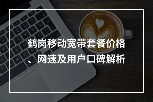鹤岗移动宽带套餐价格、网速及用户口碑解析