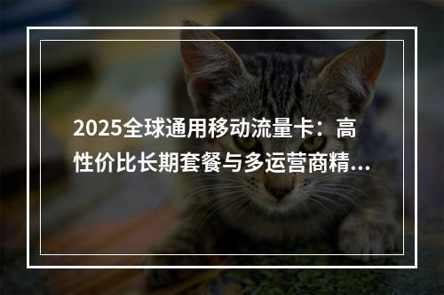 2025全球通用移动流量卡：高性价比长期套餐与多运营商精选