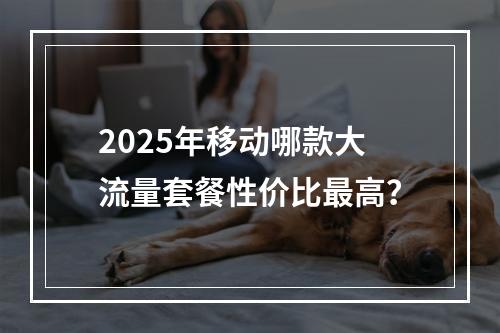 2025年移动哪款大流量套餐性价比最高？