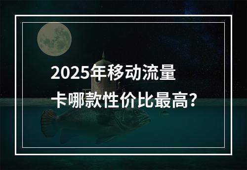 2025年移动流量卡哪款性价比最高？