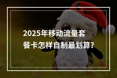 2025年移动流量套餐卡怎样自制最划算？