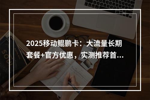 2025移动鲲鹏卡：大流量长期套餐+官方优惠，实测推荐首选