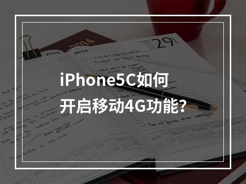 iPhone5C如何开启移动4G功能？