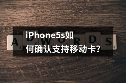 iPhone5s如何确认支持移动卡？