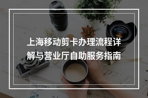 上海移动剪卡办理流程详解与营业厅自助服务指南