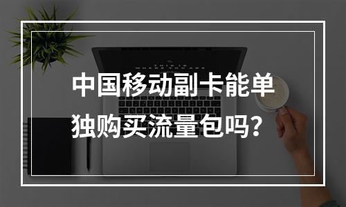 中国移动副卡能单独购买流量包吗？