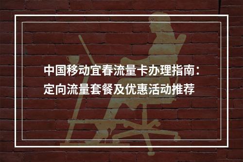 中国移动宜春流量卡办理指南：定向流量套餐及优惠活动推荐