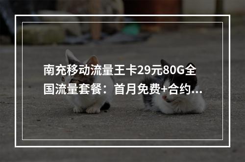 南充移动流量王卡29元80G全国流量套餐：首月免费+合约优惠