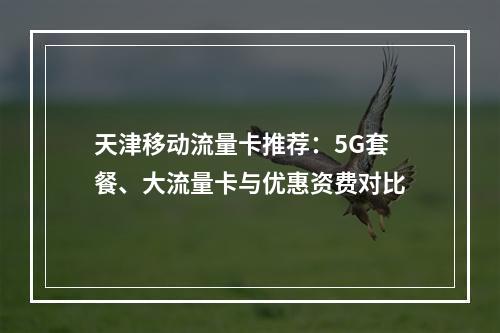 天津移动流量卡推荐：5G套餐、大流量卡与优惠资费对比
